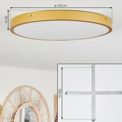 Plafonnier Broglen LED Laiton, 1 lumière