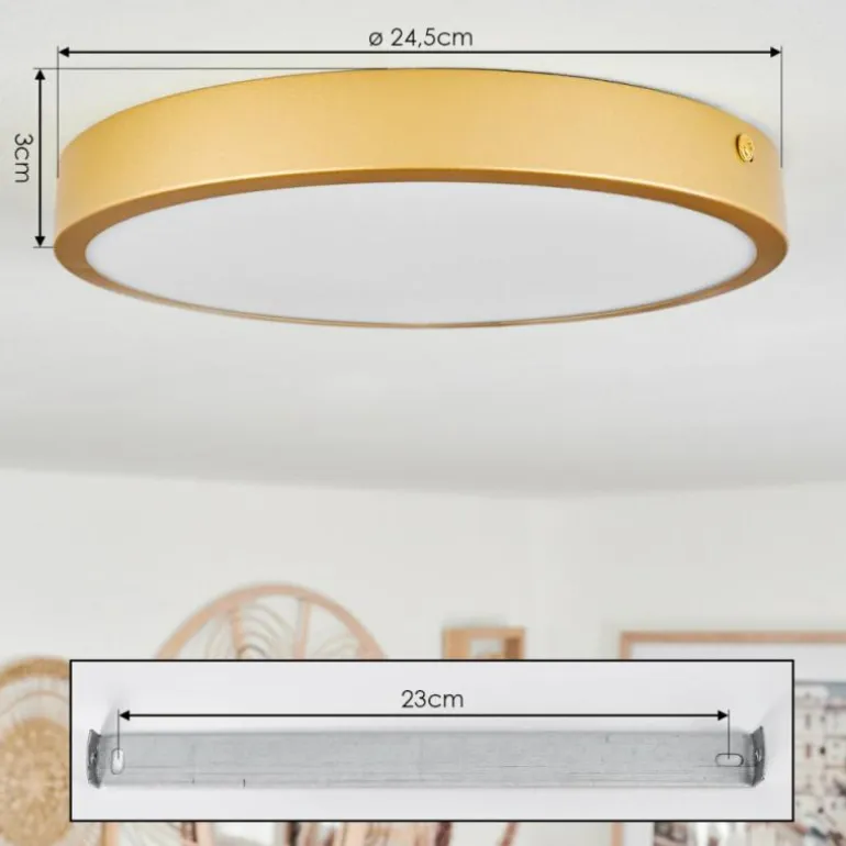 Plafonnier Broglen LED Laiton, 1 lumière