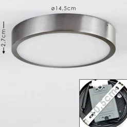 Plafonnier Broglen LED Nickel mat, 1 lumière