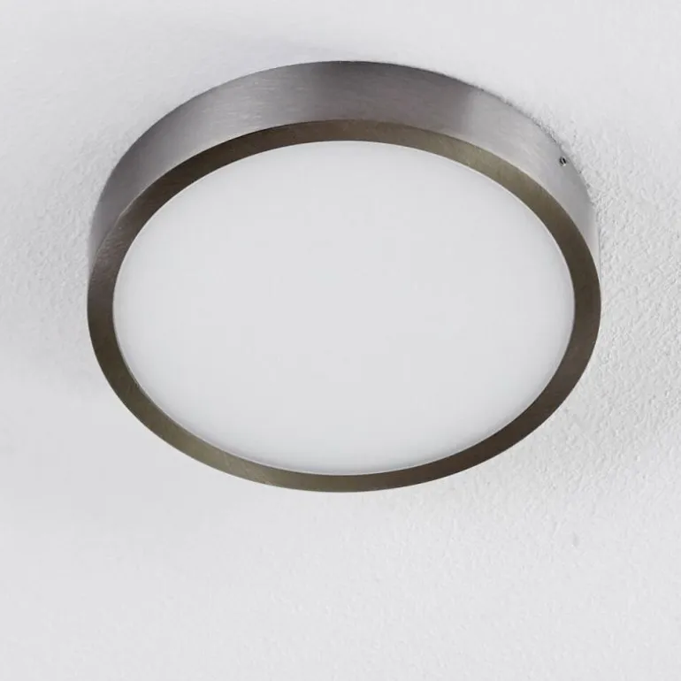 Plafonnier Broglen LED Nickel mat, 1 lumière