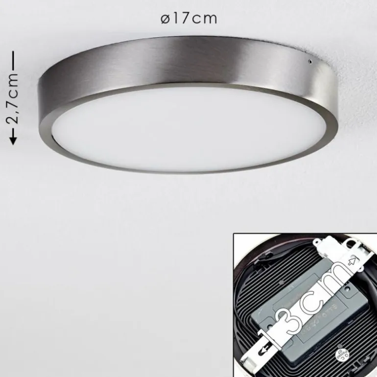Plafonnier Broglen LED Nickel mat, 1 lumière