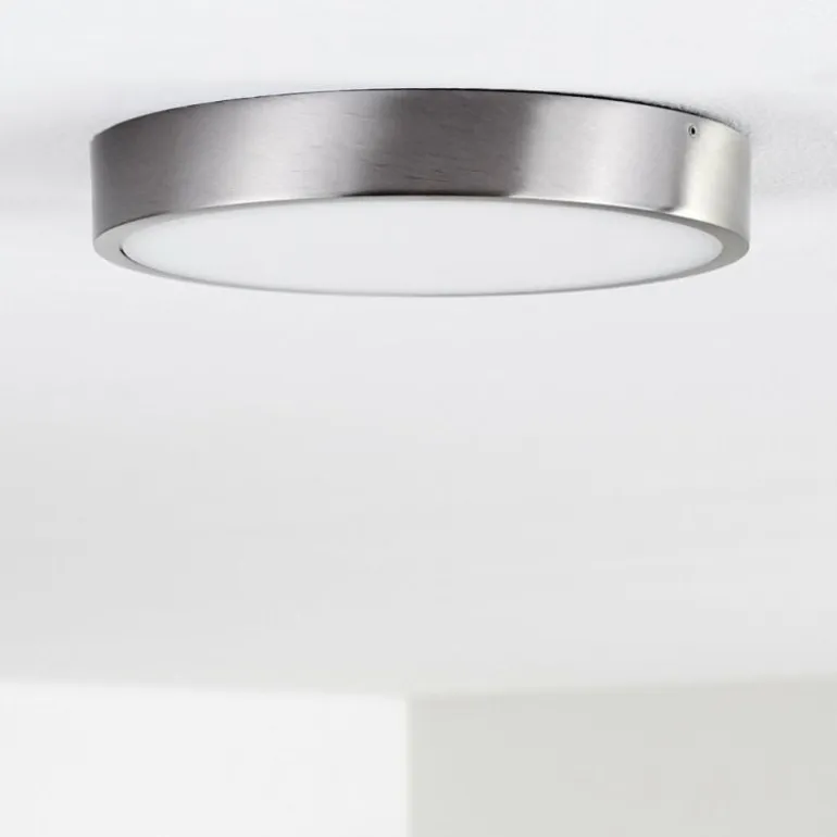 Plafonnier Broglen LED Nickel mat, 1 lumière
