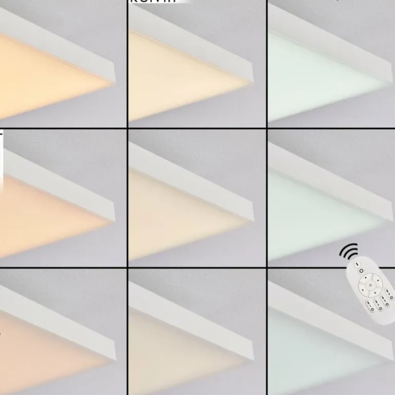 Plafonnier Buenaventura LED Blanc, 1 lumière, Télécommandes