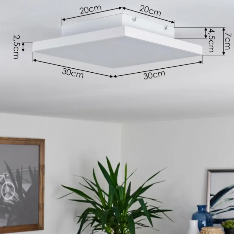 Plafonnier Buenaventura LED Blanc, 1 lumière, Télécommandes