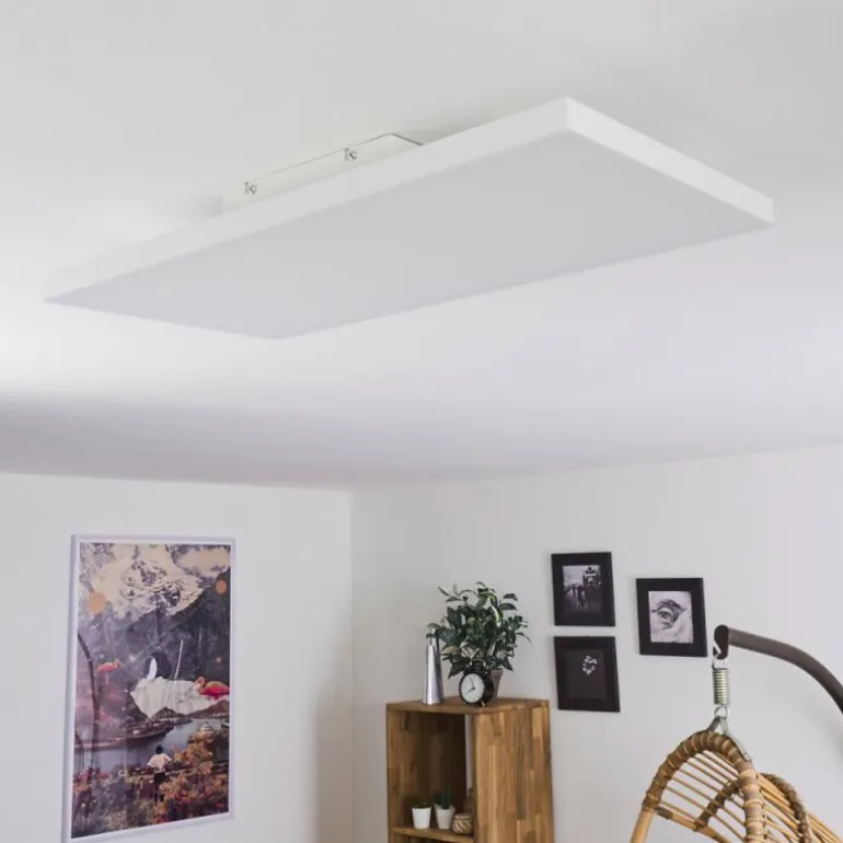 Plafonnier Buenaventura LED Blanc, 1 lumière, Télécommandes, Changeur de couleurs