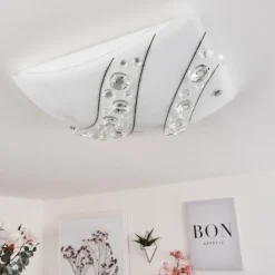 Plafonnier Buochs LED Blanc, 1 lumière