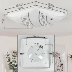 Plafonnier Buochs LED Blanc, 1 lumière