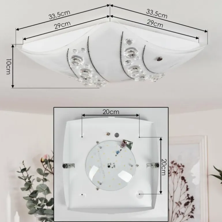 Plafonnier Buochs LED Blanc, 1 lumière