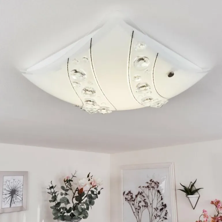Plafonnier Buochs LED Blanc, 1 lumière