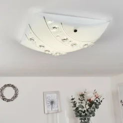 Plafonnier Buochs LED Blanc, 1 lumière