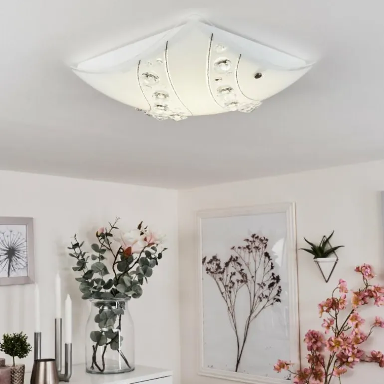 Plafonnier Buochs LED Blanc, 1 lumière