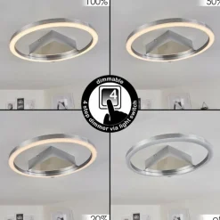 Plafonnier Buren LED Nickel mat, 1 lumière