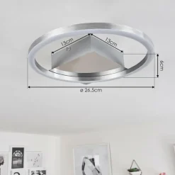 Plafonnier Buren LED Nickel mat, 1 lumière