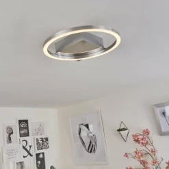 Plafonnier Buren LED Nickel mat, 1 lumière
