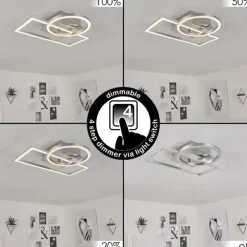Plafonnier Buren LED Nickel mat, 1 lumière
