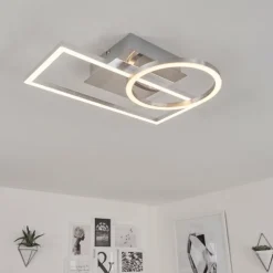 Plafonnier Buren LED Nickel mat, 1 lumière