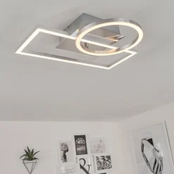 Plafonnier Buren LED Nickel mat, 1 lumière