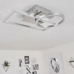 Plafonnier Buren LED Nickel mat, 1 lumière