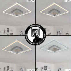 Plafonnier Buren LED Nickel mat, 1 lumière