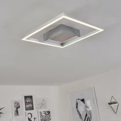 Plafonnier Buren LED Nickel mat, 1 lumière