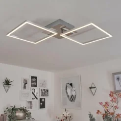 Plafonnier Buren LED Nickel mat, 1 lumière