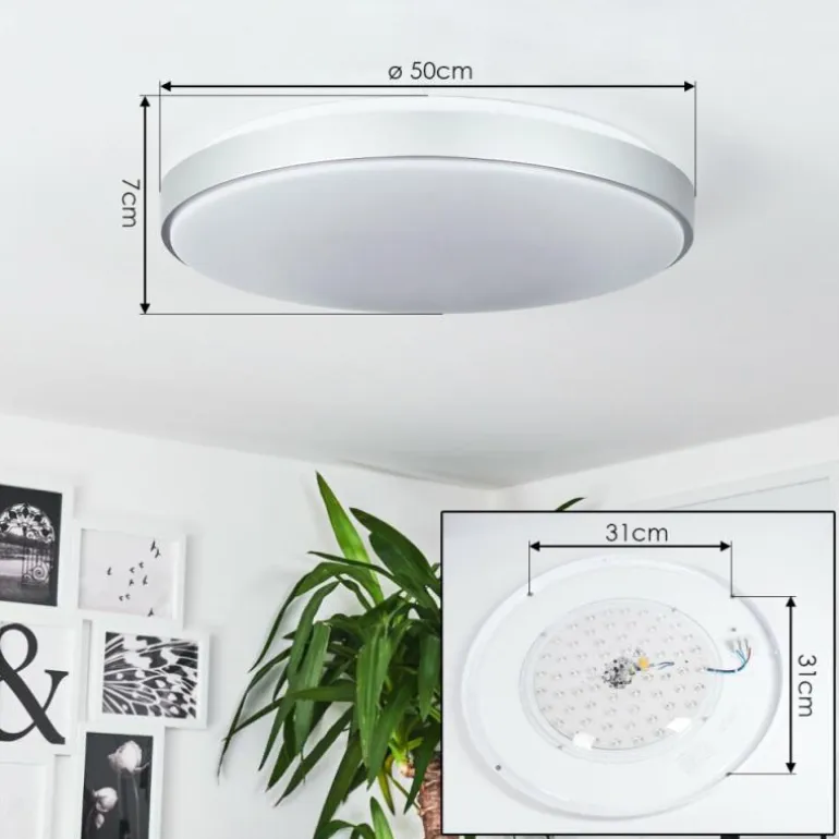 Plafonnier Buris LED Blanc, 1 lumière
