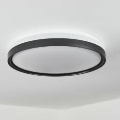 Plafonnier Buris LED Noir, Blanc, 1 lumière, Télécommandes