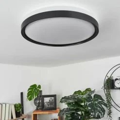 Plafonnier Buris LED Noir, Blanc, 1 lumière, Télécommandes