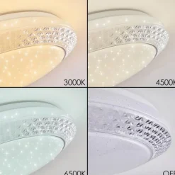 Plafonnier Burton LED Blanc, 1 lumière