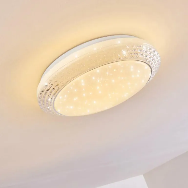Plafonnier Burton LED Blanc, 1 lumière