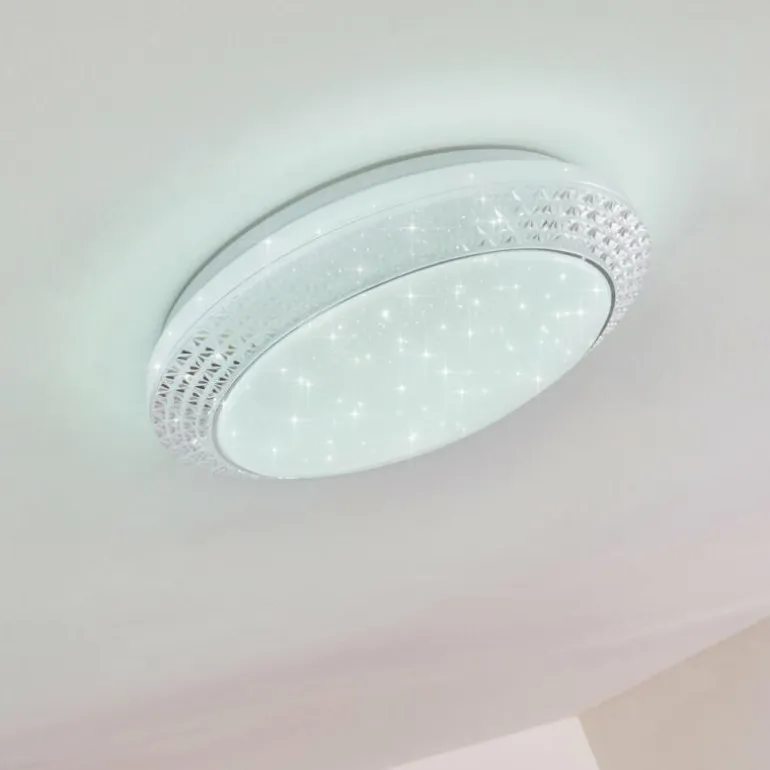 Plafonnier Burton LED Blanc, 1 lumière