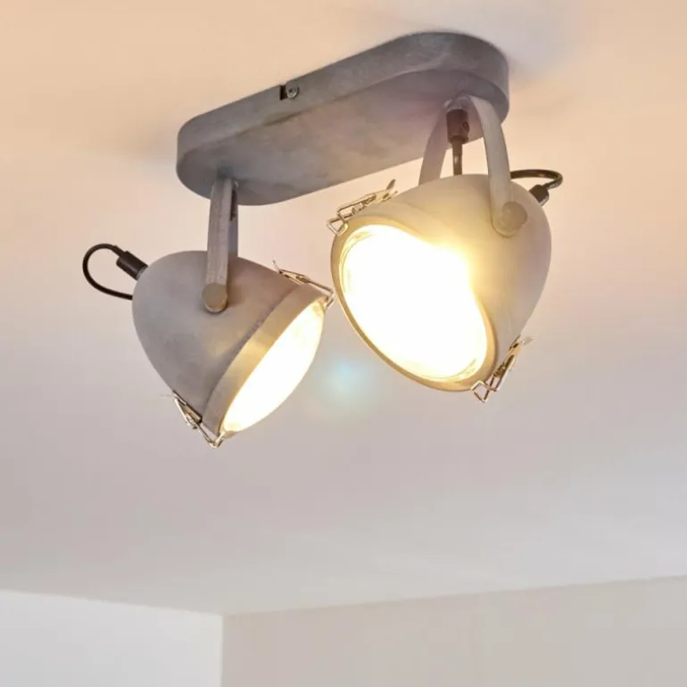 Plafonnier Butikon Gris, 2 lumières