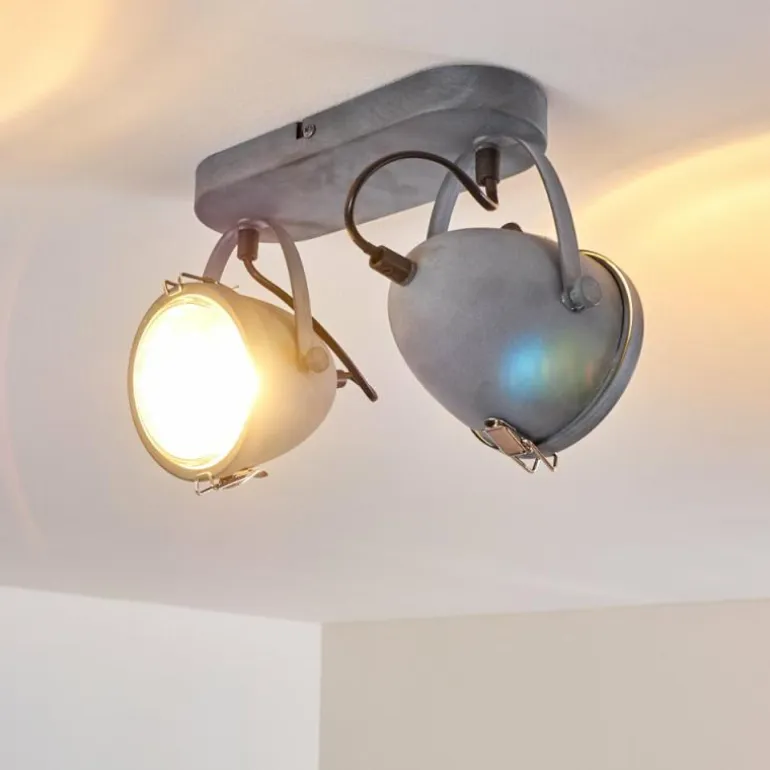 Plafonnier Butikon Gris, 2 lumières