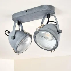 Plafonnier Butikon Gris, 2 lumières