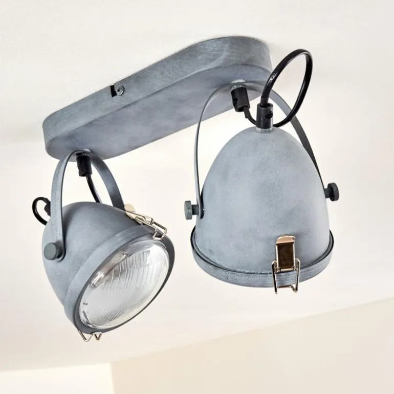 Plafonnier Butikon Gris, 2 lumières