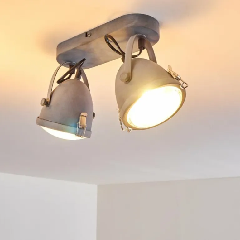 Plafonnier Butikon Gris, 2 lumières