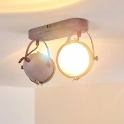 Plafonnier Butikon Gris, 2 lumières