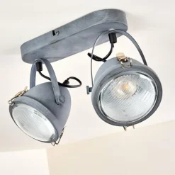 Plafonnier Butikon Gris, 2 lumières