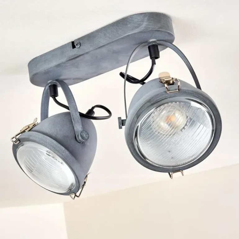 Plafonnier Butikon Gris, 2 lumières
