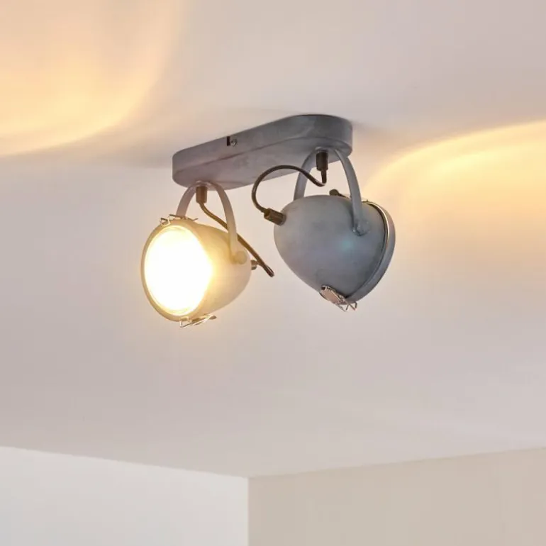 Plafonnier Butikon Gris, 2 lumières