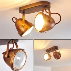 Plafonnier Butikon Rouille, 2 lumières