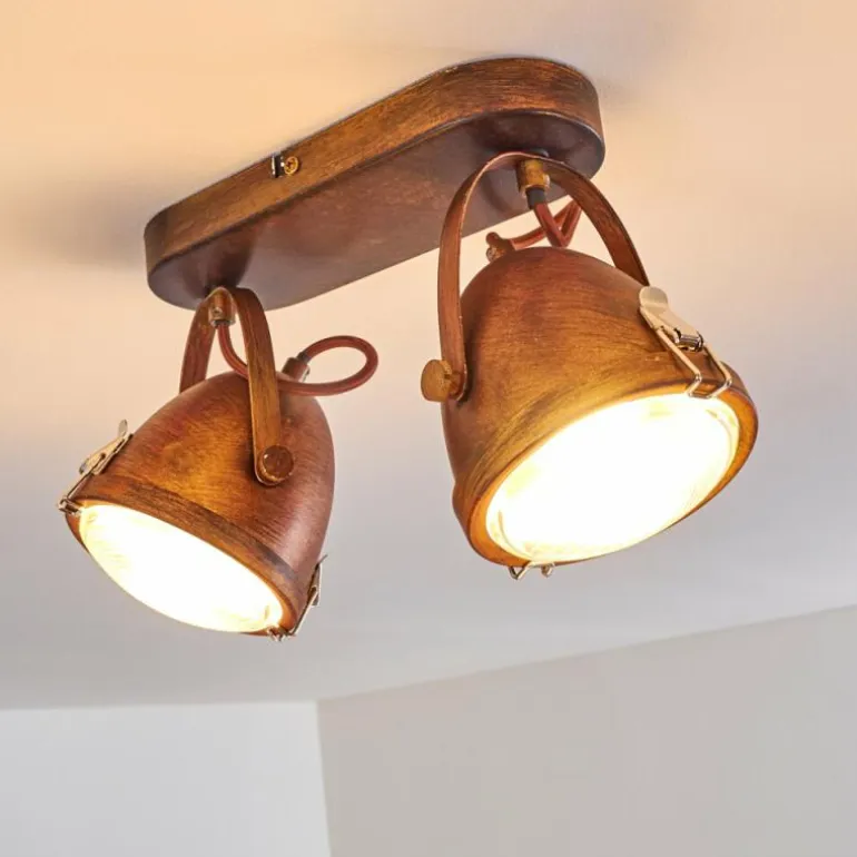 Plafonnier Butikon Rouille, 2 lumières