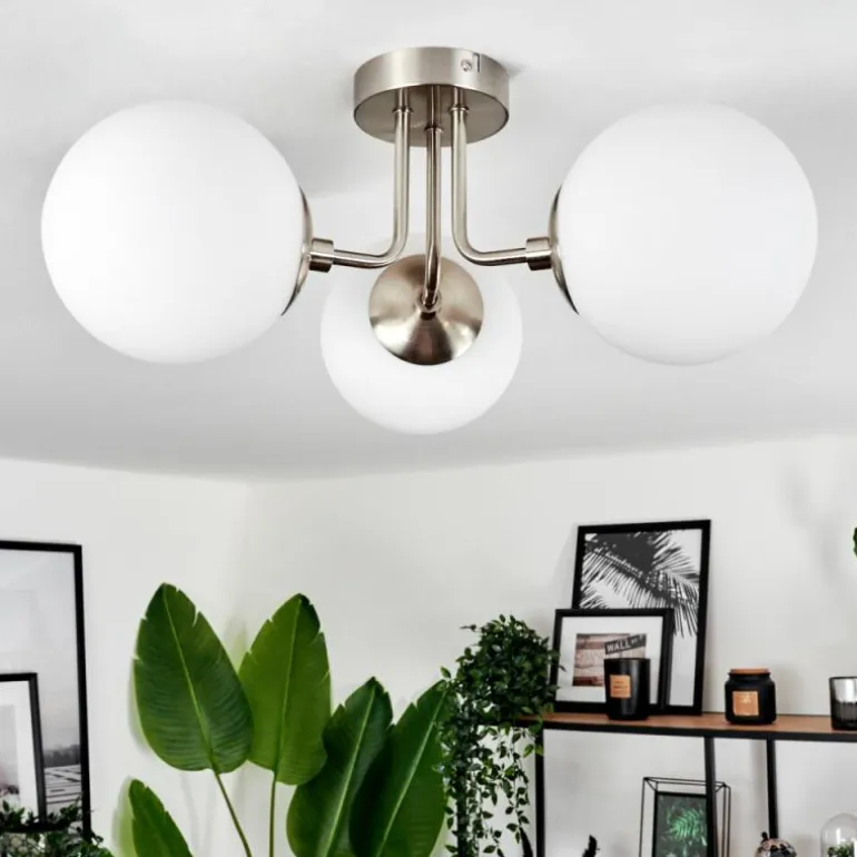 Plafonnier Cabalonga Nickel mat, 3 lumières
