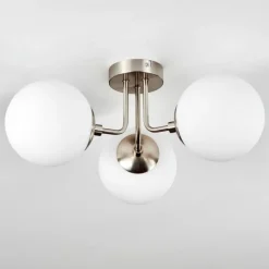 Plafonnier Cabalonga Nickel mat, 3 lumières