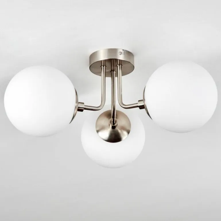 Plafonnier Cabalonga Nickel mat, 3 lumières