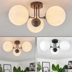 Plafonnier Cabalonga Noir, 3 lumières