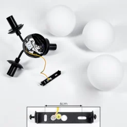 Plafonnier Cabalonga Noir, 3 lumières