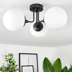 Plafonnier Cabalonga Noir, 3 lumières