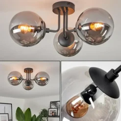 Plafonnier Cabalonga Noir, 3 lumières