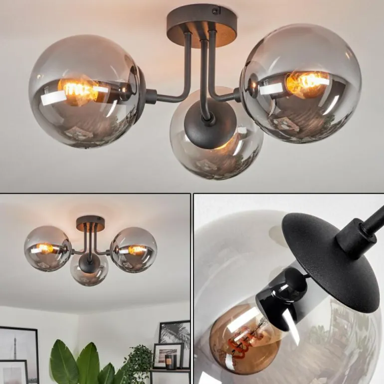 Plafonnier Cabalonga Noir, 3 lumières